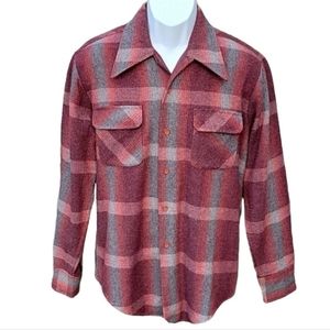 Men's RARE Vintage Wool Blend Flannel Button Down Shirt
